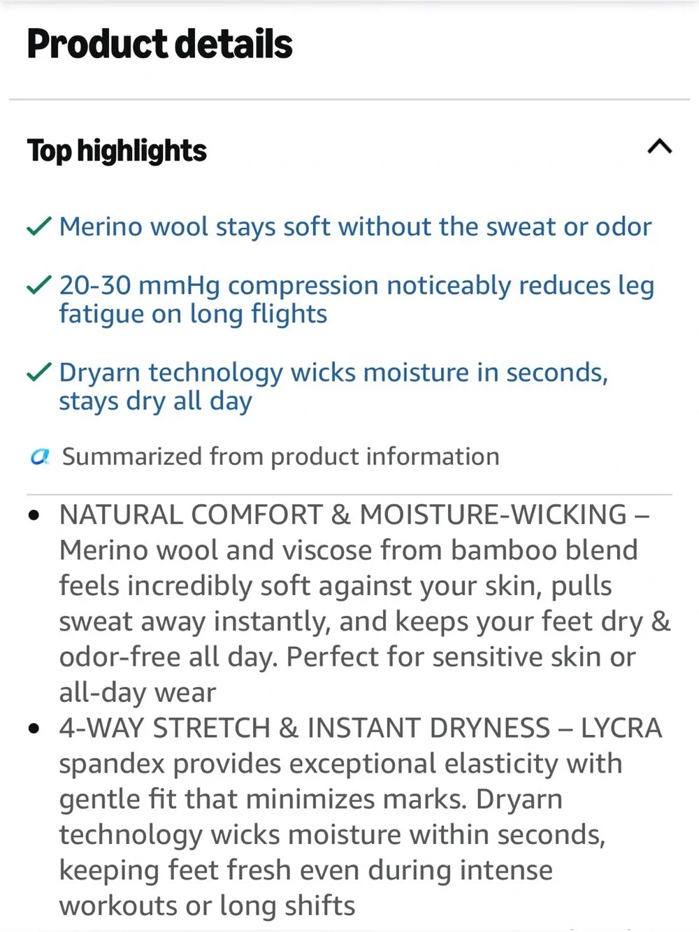 Merino Wool Compression Socks for Women & Men (L/XL)